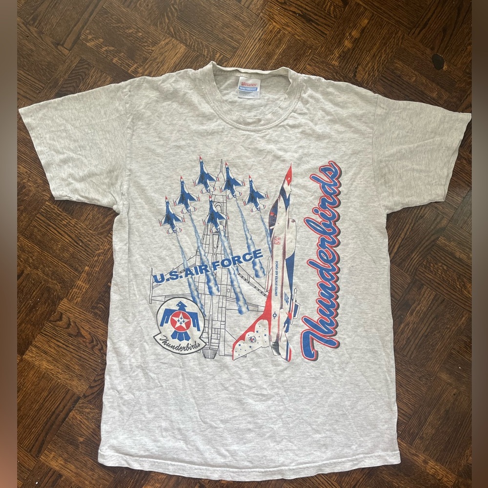 Hanes Gray Thunderbirds Graphic Tee - Size M